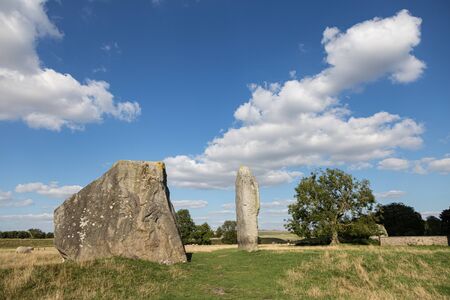 Neolithic standing stones at Avebury England.の写真素材