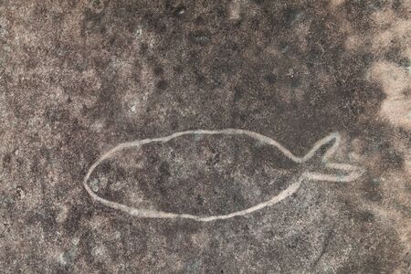 Dharawal etchings or petroglyphs, Bundeena NSW Australia