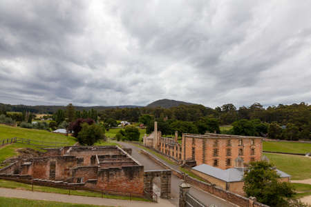 Port Arthur, Tasmania, Australia 25/11/2013 Prison buildingsのeditorial素材