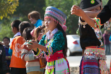 Luang Namtha Laos 12/24/2011 Hmong children in tribal region of northwest Laos