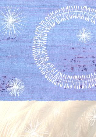 Contemporary abstract Christmas illustration - light garland