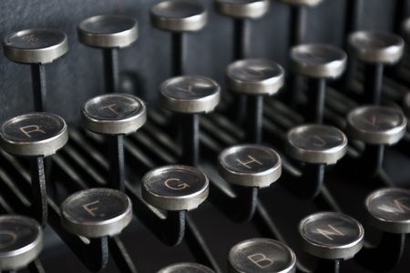 Old fashioned typewriter keys