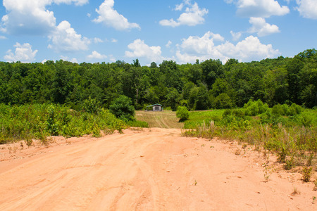 Dirt Path to Cabinの写真素材