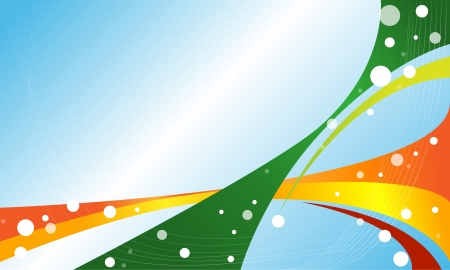 colorful background with stripes and white circlesのイラスト素材