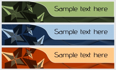 backgrounds for banners with geometric stars or flowersのイラスト素材