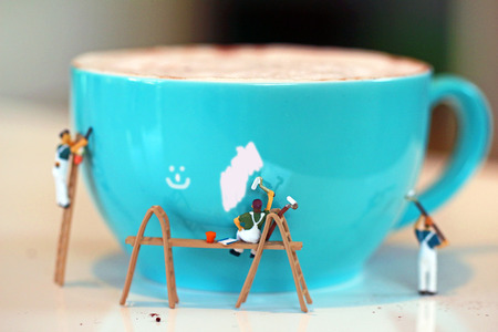 Coffee cup paintersの写真素材