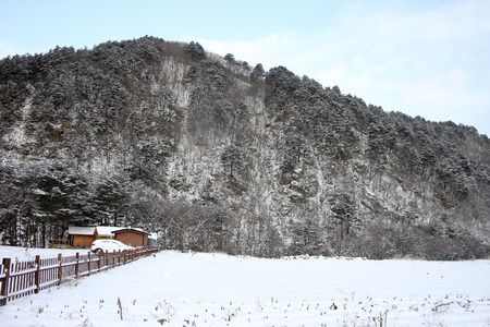 Winter Camping Snowingのeditorial素材