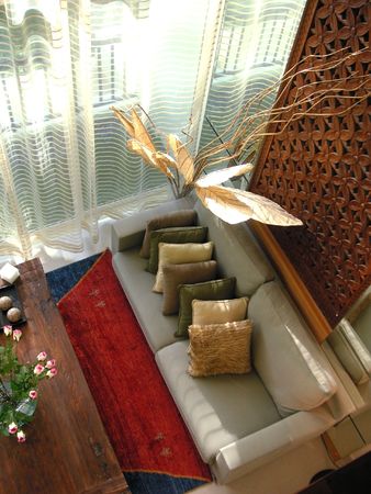 Living room couch, modern asian designの写真素材