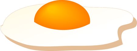 Fried egg, isometric illustrationの写真素材