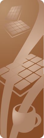 Restaurant or cafe menu panel depicting hot chocolate beverages, vector illustrationの写真素材