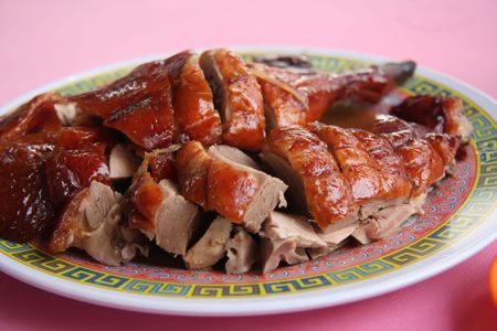 Slices of roast duck traditional chinese cuisineの写真素材
