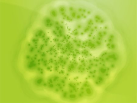 Illustration of bacterial cell growth diseased cellular material