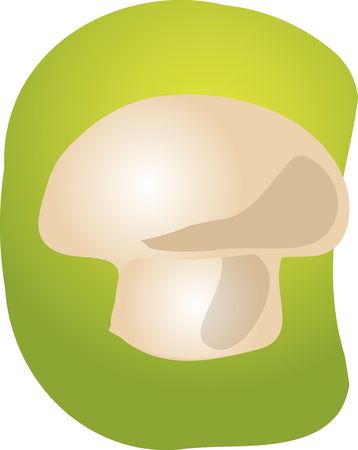 Sketch of a mushroom. Hand-drawn lineart look illustrationの写真素材