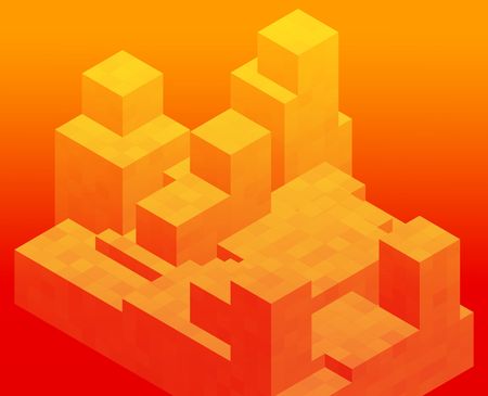 Abstract illustration wallpaper of geometric shape blocksの写真素材