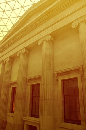 Grand building with pillars showing government, financeの写真素材