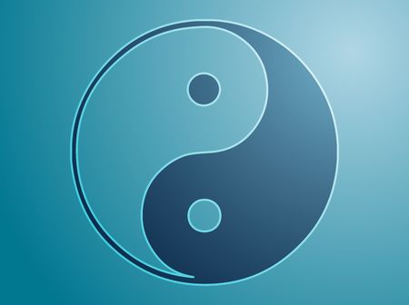 Yin yang symbol oriental representation of dualityの写真素材