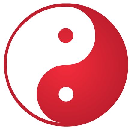 Yin yang symbol oriental representation of dualityの写真素材