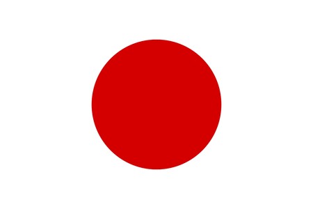 Flag of Japan, national country symbol illustrationの写真素材