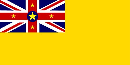 Flag of Niue, national country symbol illustrationの写真素材
