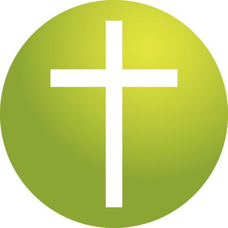Christian church cross, religious spiritual symbol illustrationの写真素材