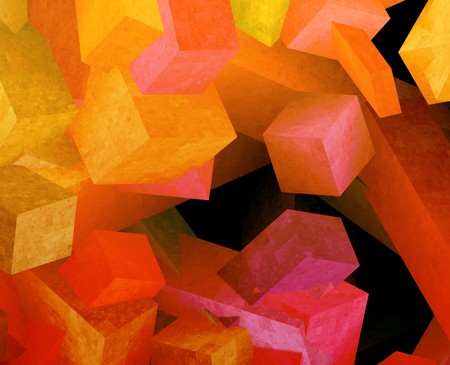 Crystal 3d cubes abstract background design illustration