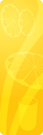 Stylized panel design illustration of orange juiceの写真素材
