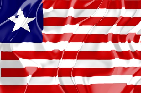 Flag of Liberia, national country symbol illustrationの写真素材