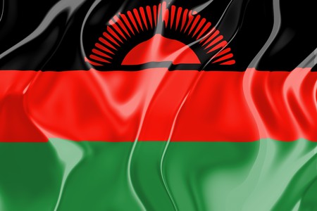 Flag of Malawi, national country symbol illustrationの写真素材