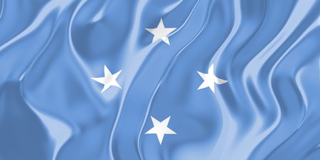 Flag of Micronesia, national country symbol illustrationの写真素材