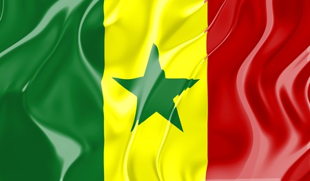 Flag of Senegal, national country symbol illustrationの写真素材