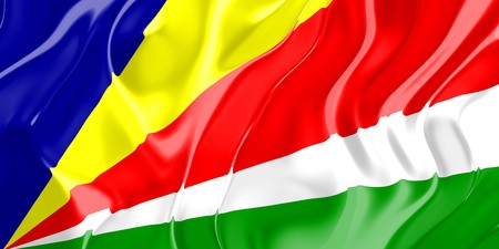 Flag of Seychelles, national country symbol illustrationの写真素材
