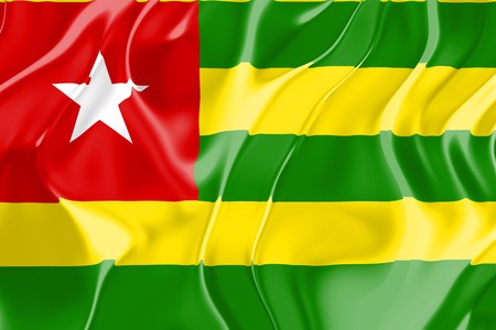 Flag of Togo, national country symbol illustrationの写真素材