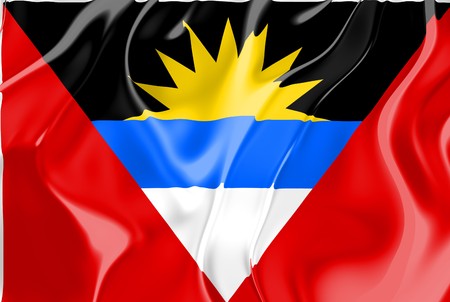 Flag of Antigua national country symbol illustrationの写真素材