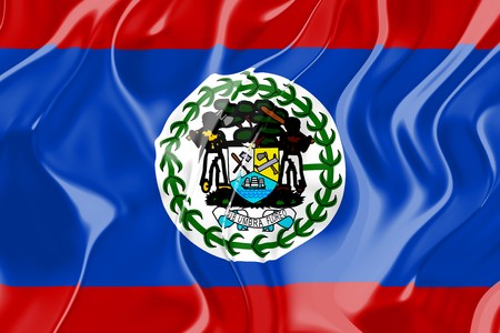 Flag of Belize, national country symbol illustrationの写真素材