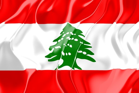 Flag of Lebanon, national country symbol illustrationの写真素材