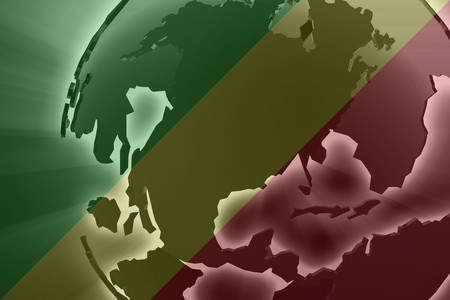 Flag of Congo, national country symbol illustrationの写真素材