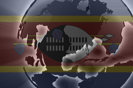 Flag of Swaziland, national country symbol illustrationの写真素材