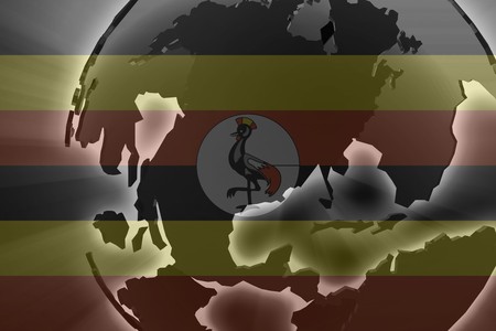 Flag of Uganda, national country symbol illustrationの写真素材