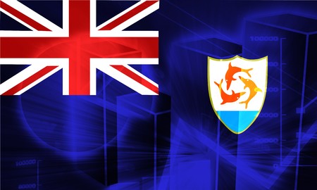 Flag of Anguilla , national country symbol illustrationの写真素材