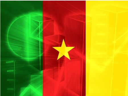 Flag of Cameroon, national country symbol illustrationの写真素材