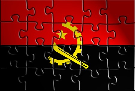 Flag of Angola , national country symbol illustrationの写真素材