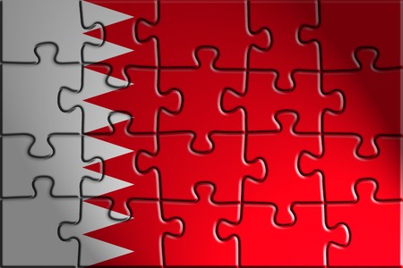 Flag of Bahrain, national country symbol illustrationの写真素材