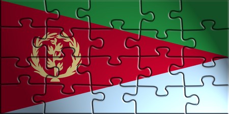 Flag of Eritrea, national country symbol illustrationの写真素材