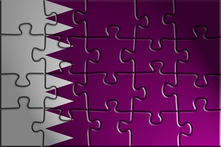 Flag of Qatar, national country symbol illustrationの写真素材