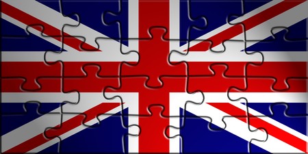 Flag of United Kingdom, national country symbol illustrationの写真素材