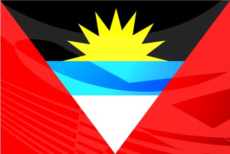 Flag of Antigua national country symbol illustrationの写真素材