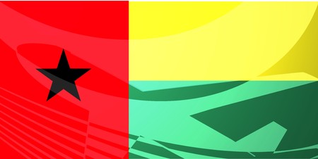 Flag of Guinea Bissau, national country symbol illustrationの写真素材
