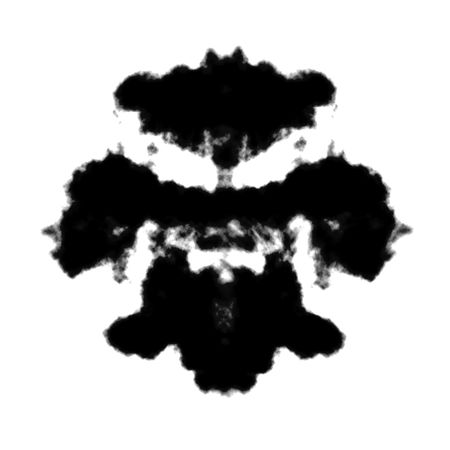 Rorschach inkblot test illustration, random abstract designの写真素材