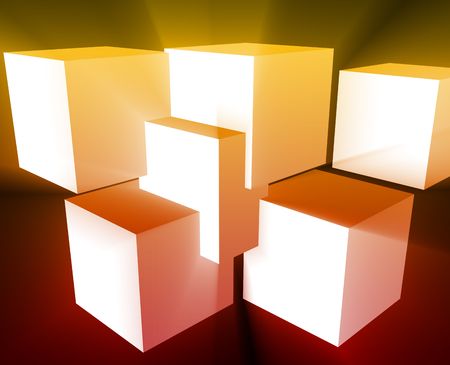 Abstract background illustration of cube geometric shapes