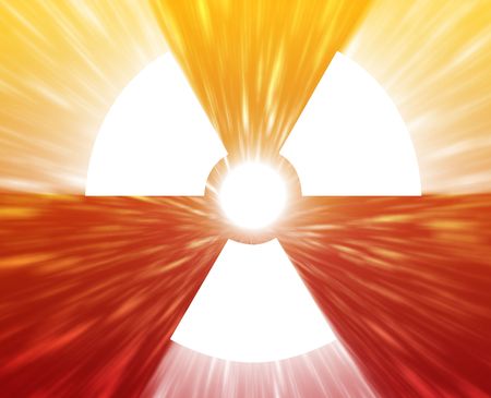 Illustration of radiation hazard warning alert symbolの写真素材